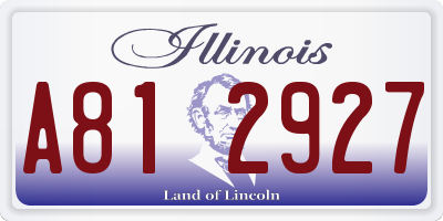 IL license plate A812927