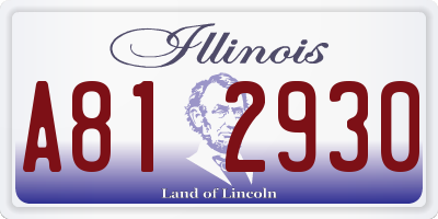 IL license plate A812930