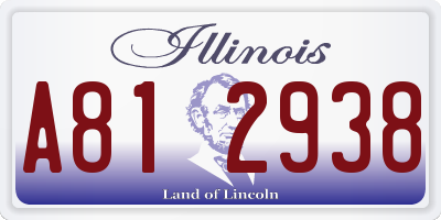 IL license plate A812938