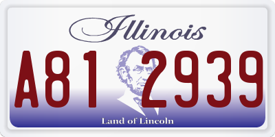 IL license plate A812939