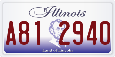 IL license plate A812940