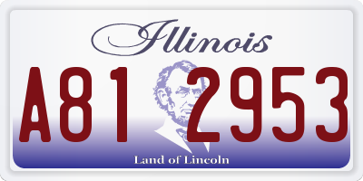 IL license plate A812953