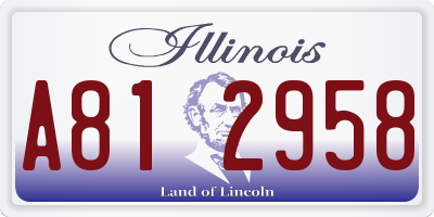 IL license plate A812958