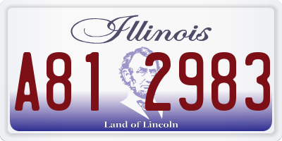 IL license plate A812983
