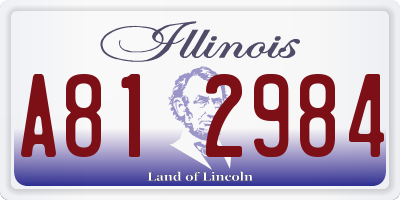 IL license plate A812984