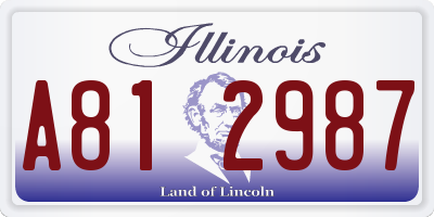 IL license plate A812987
