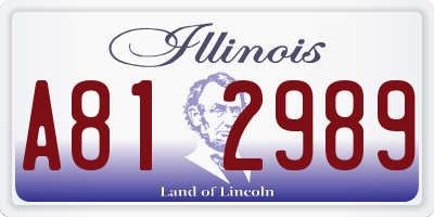 IL license plate A812989