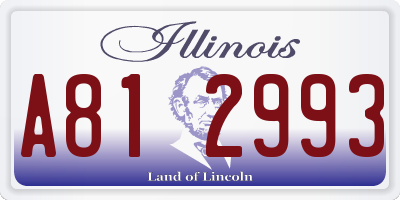 IL license plate A812993