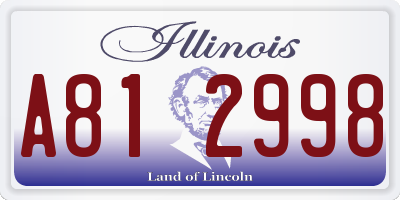 IL license plate A812998