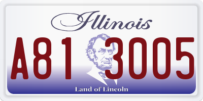 IL license plate A813005