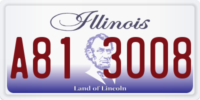 IL license plate A813008