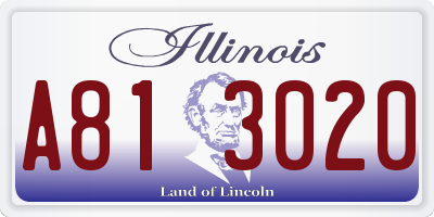 IL license plate A813020
