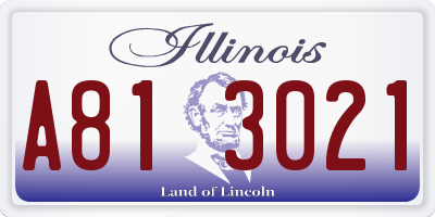 IL license plate A813021