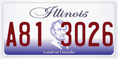 IL license plate A813026
