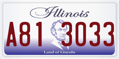 IL license plate A813033