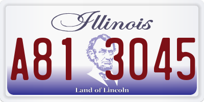 IL license plate A813045