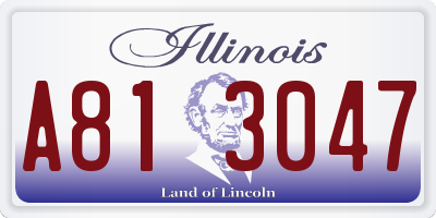 IL license plate A813047