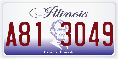 IL license plate A813049