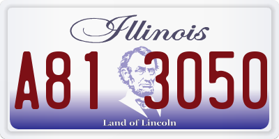 IL license plate A813050