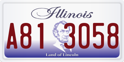 IL license plate A813058