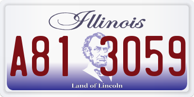 IL license plate A813059