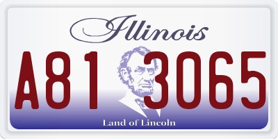 IL license plate A813065
