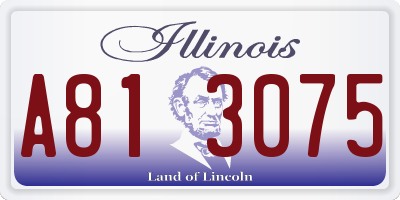 IL license plate A813075