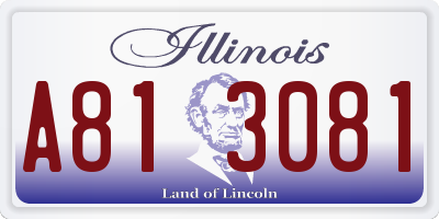 IL license plate A813081