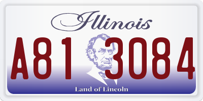 IL license plate A813084