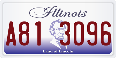 IL license plate A813096