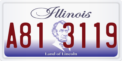 IL license plate A813119