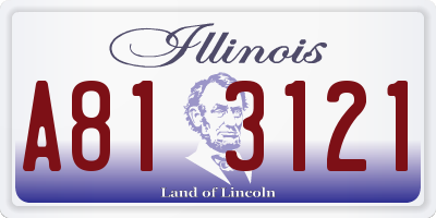 IL license plate A813121