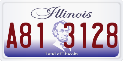 IL license plate A813128