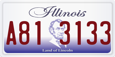IL license plate A813133