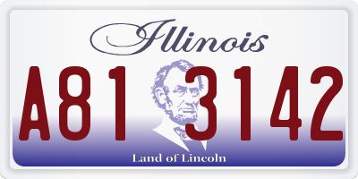 IL license plate A813142