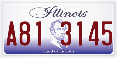 IL license plate A813145