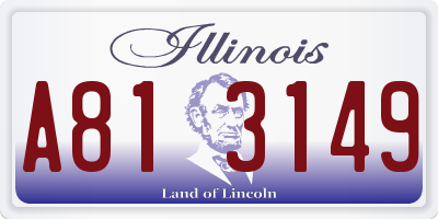 IL license plate A813149