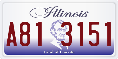 IL license plate A813151