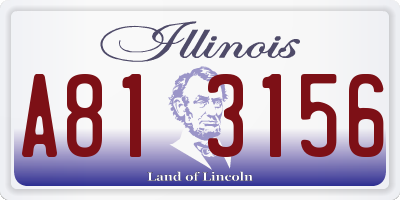 IL license plate A813156