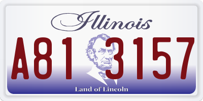 IL license plate A813157