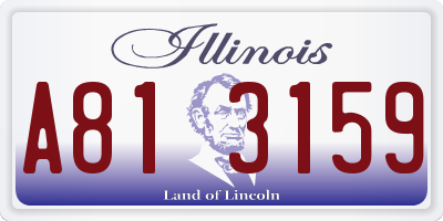 IL license plate A813159