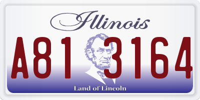 IL license plate A813164