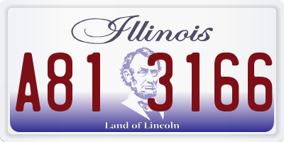 IL license plate A813166
