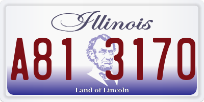 IL license plate A813170