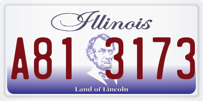 IL license plate A813173