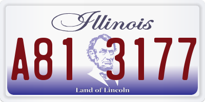 IL license plate A813177