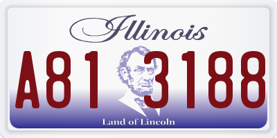 IL license plate A813188