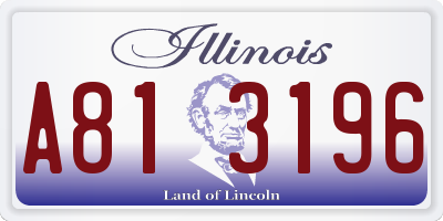 IL license plate A813196