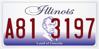 IL license plate A813197