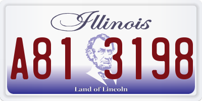 IL license plate A813198